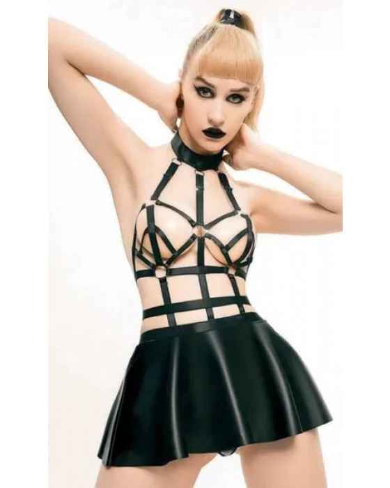 Etekli Fantazi Deri Harness NightLight 3704